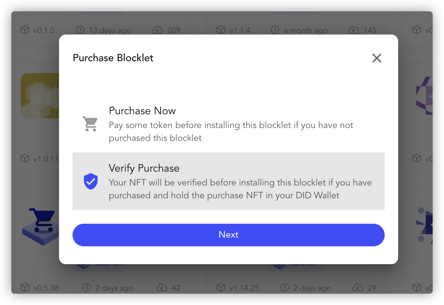 Buy Paid Blocklets